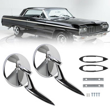 round Bowtie outside Rearview Mirrors Ribbed Base Side Door Mirror picture