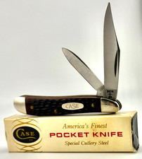 Vintage Case XX 6220 SS Peanut 1986 4-Dot Jigged Brown Delrin Original Box MI55 picture