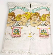 LOT OF 2 NEW VINTAGE 1980s CABBAGE PATCH KIDS BATH TOWELS Doll RELATED NWT picture