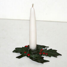 Antique Cast Iron Candle Holder Holly Berry 5 17 21 1920s Lulu Verhaven Lavell picture