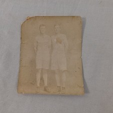 Antique Sepia Photo Boxing Uniform Canada Brothers Del Ole Men Vintage Snapshot picture