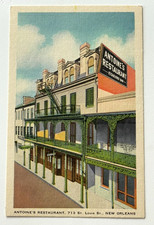 Antoine's Restaurant New Orleans Louisiana LA Linen Postcard E/VF Unposted picture