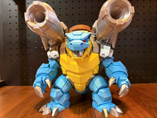 Blastoise Pokémon Figure 3D Printed Statue Giant Cannons Anime Collectible picture