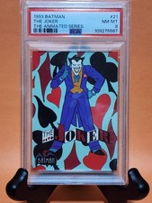 Batman Topps 1993 DC Comics Animated Series The Joker Trading Card #21 PSA 8 picture
