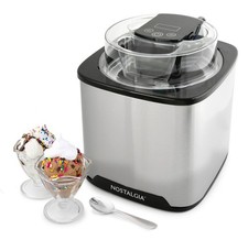 Nostalgia 2-Quart Electric Ice Cream Maker – Make Homemade Ice Cream, Gela picture