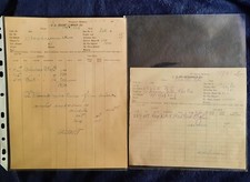 Oklahoma 1907&1908 Before & After Statehood Adoption Original Billhead Receipts picture