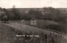 c1910s B-Say-Tah Saskatchewan Road View Carriage Fort RPPC Photo Postcard COPY picture