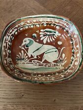 Made In Mexico Vintage Handmade Pottery Bowl With Mexican Agouti picture