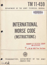 157 Page 1968 TM 11-459 International Morse Code (Instructions) Manual on CD picture