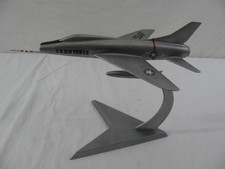 Fomaer Aluminum USAF North American F-100 Super Sabre Airplane Desk Model EX picture