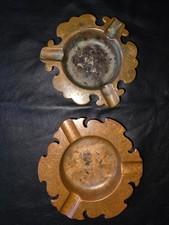 Authentic Antique Wm Bernard & Frank NY Bronze Ashtrays picture