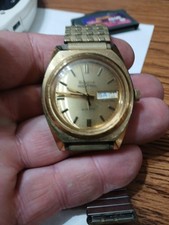 Vintage Owens Illinois glass gold toned Retirement Watch By Bulova 25 Years picture