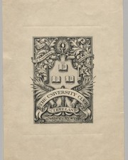 Bookplate: the University Club, Cleveland Vintage Americana 8x10 Picture Print picture