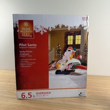 Gemmy Home Accents 6.5 Foot Pilot Santa Airplane Inflatable Christmas NEW IN BOX picture