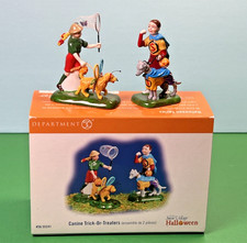 Dept 56 Canine Trick or Treaters Halloween Snow Village w/box NEW Cond Low $$$ picture