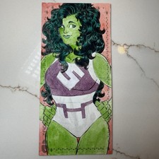 2017 Upper Deck Marvel Premier Triple Panel Sketch Card - She Hulk picture