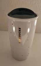Starbucks Ceramic Tumbler 10 oz Mug Best Day Ever Confetti Coffee Travel 2015 picture