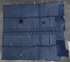 Japanese Antique BORO Fabric Indigo Aizome Cotton Textile 49 × 49