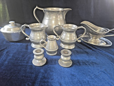 Vintage Wilton Armetale Plough Tavern Pewter Service Set Lot picture