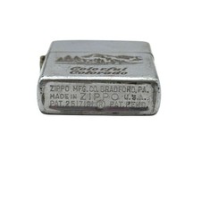 1953-1954 Zippo Colorful Colorado Mountain Lake Chrome Windproof Lighter Vintage picture