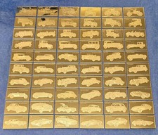 Franklin Mint 60 pc. Sterling Silver Bar Set Official Gem Ingots Classic Cars picture