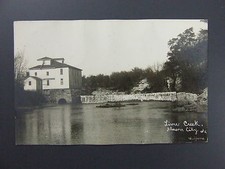 Lime Creek Mason City Iowa IA Mill Real Photo Postcard RPPC Washburn c1908 picture