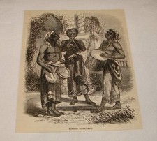 1879 magazine engraving ~ HINDOO MUSICIANS, India picture