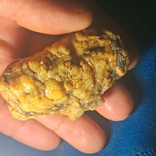 Natural Yellow/Black Mineral Rock Specimen Display Piece Brown/Yellow picture