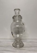 Vintage Glass Apothecary Vanity Jar With Lid 10 Inch picture