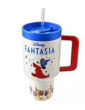 Disney Parks Fantasia Mickey & Broom Tumbler With Straw The Sorcerer's New picture