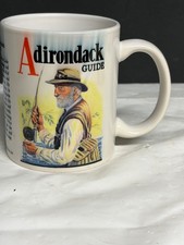 Ralph Nadeau Adirondack Alvah Dunning Fisherman Coffee Cup Mug Retro Vintage EUC picture