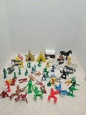 COWBOY & INDIANS LOT VARIOUS, HORSES, TEE PEES VINTAGE LOT.  picture