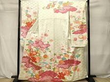 Vintage Japanese Furisode Kimono - Heavy Silk Japan Authentic picture