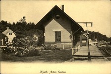 North Acton MA Railroad Station C. O. Tucker c1900s-10s Vintage Postcard picture