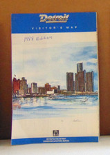 1988 Steet Map of Downtown Detroit, Michigan picture