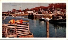 Vintage Maine ME Kennebunkport Harbor Postcard picture