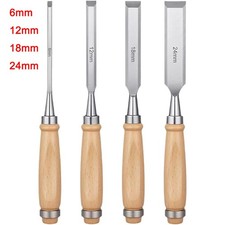4X Carbon Steel Carving Firmer Gouge Semicircle Wood Chisel Set DIY Woodworking picture