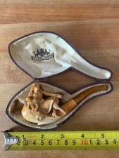 19th century Viennese Meerschaum pipe with leather case picture