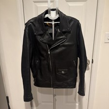 Rare Vtg Harley Davidson CA03402 Leather Jacket-Black-Size L Mens near perfect picture