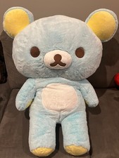 Rilakkuma San-X Original Long Pile Sherbet Series Jumbo Plush - blue 34 inch picture