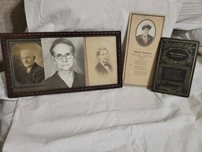 4 Antq/Vntg Cabinet Card Photos 1910s-1930s One Is A Memorial Card & Picture picture