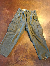 1963 West German Army Bundeswehr Wool Cargo Field Pants Trousers 30x29 Filzlaus picture