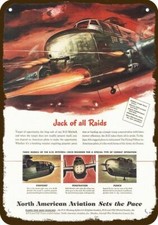 1945 North American Aviation B-25 Mitchell Bomber DECORATIVE REPLICA METAL SIGN picture