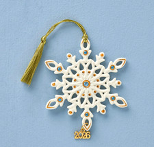 Lenox Annual Gemmed Snowflake Christmas Ornament New Dated 2026 898581 picture