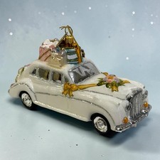 Huras Family Poland Glass Christmas Ornament 2022 Wedding Car of Dreams Tagged picture