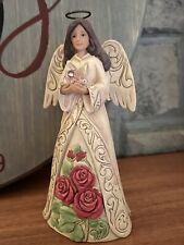 Jim Shore Enesco Heartwood Creek June Roses Angel Figurine 2018 Birthstone picture