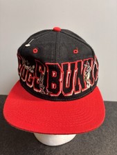 Vintage Looney Tunes Bugs Bunny Black Red Adjustable Snapback Cotton Cap Hat picture