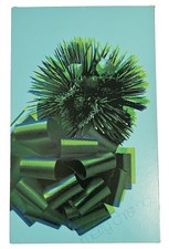 Electric Turquoise Montgomery Ward Merry Christmas Gift Box Holiday Vintage Xmas picture