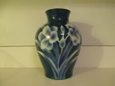 Japanese Green with White Flower and Gold Trim Vase picture