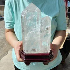 ALL 7.1LB Natural Clear Quartz Obelisk Crystal Double Point Healing G8134 picture